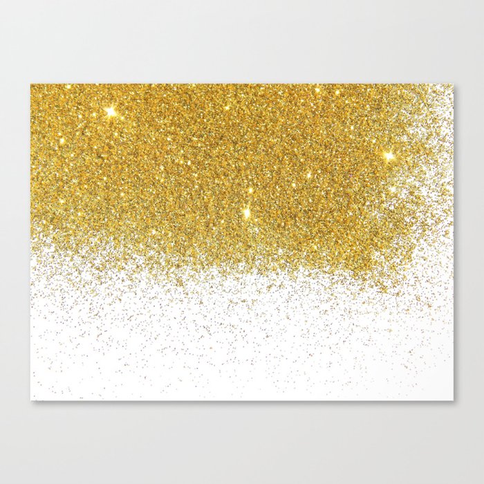 Gold Glitter Canvas Print by NewburyBoutique Society6