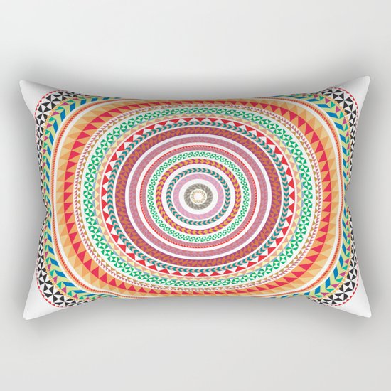 spring mandala (white background) Rectangular Pillow