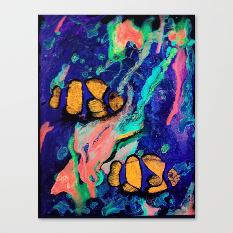 Clown Fish Canvas Print By Glowartshop Society6