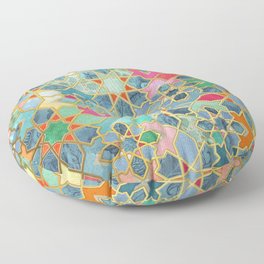 Gilt & Glory - Colorful Moroccan Mosaic Floor Pillow