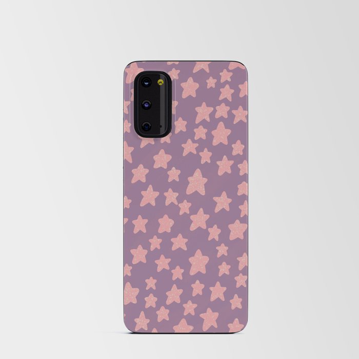 Stars in the Summer - soft purple and soft pink Android Card Case