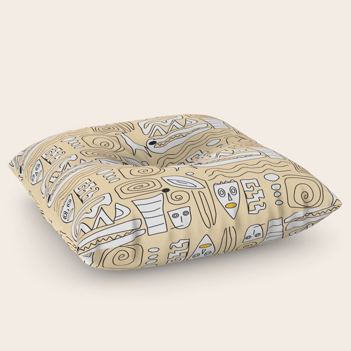 African Tribal Symbols Floor Pillow by mirimo Society6