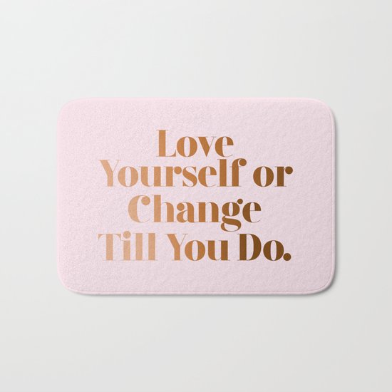 Love Yourself #society6 #decor #buyart Bath Mat