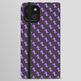 Purple Dino T Rex iPhone Wallet Case
