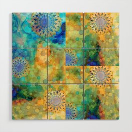 Opening Up Colorful Abstract Mandala Art Wood Wall Art