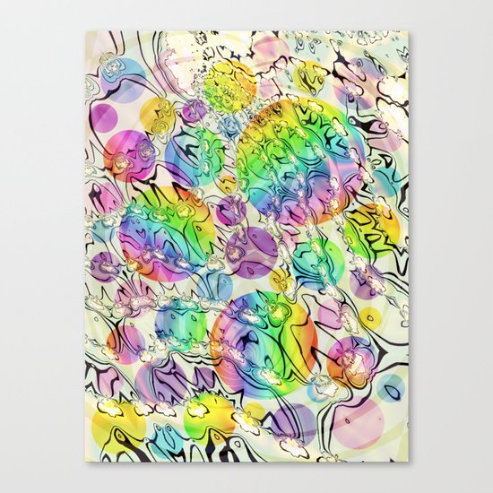 bursting bubbles are free Canvas Print