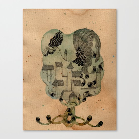 Rooster Home Canvas Print