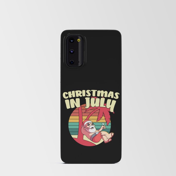 Christmas In July Santa Claus Beach Android Card Case