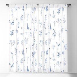 Wildflowers in blue Blackout Curtain