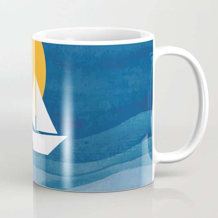 A sailboat in the sea Coffee Mug