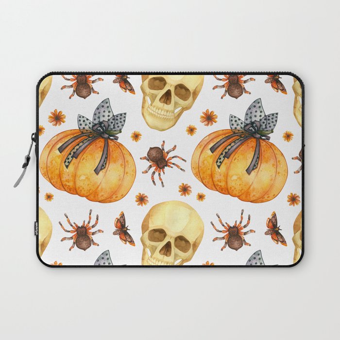Halloween decoration pattern - Skulls Laptop Sleeve