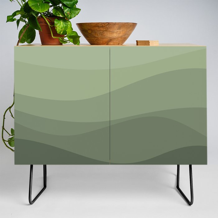 Deep green forest sea Credenza