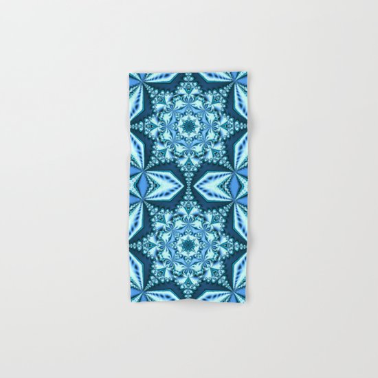 Blue winter snowflake Hand & Bath Towel
