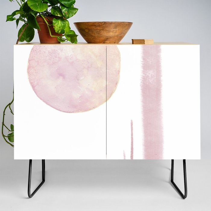 Dusty pink abstract Credenza