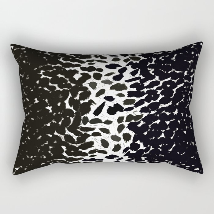 Animal Print Cheetah Love Black and White #2 Collection Rectangular Pillow