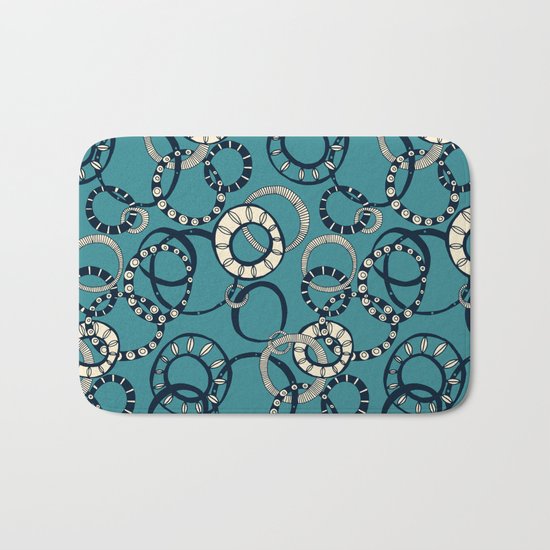 Honolulu hoopla blue Bath Mat