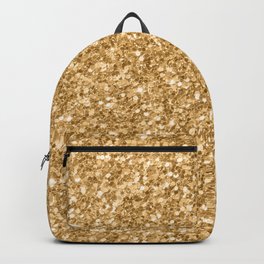 Trendy Gold Glitter Texture Print Backpack