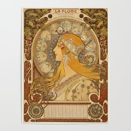 mucha Zodiaque (La Plume) (1896–1897) Poster