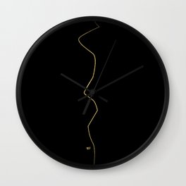 Kintsugi 1 #art #decor #buyart #japanese #gold #black #kirovair #design Wall Clock