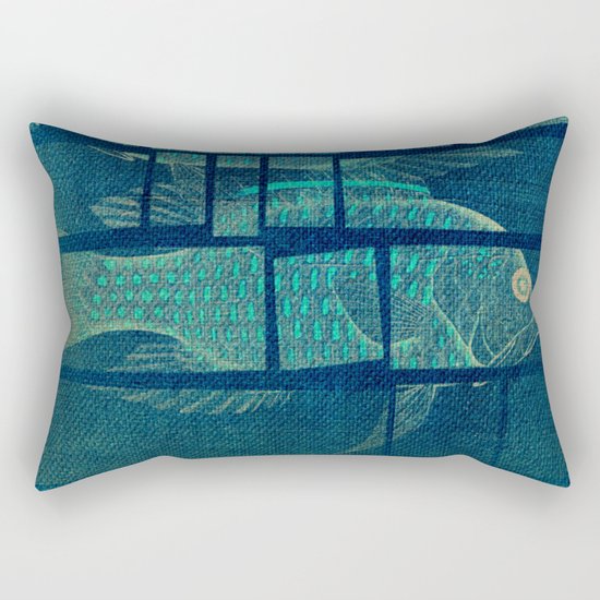 Fish Under Strong Radiation Rectangular Pillow