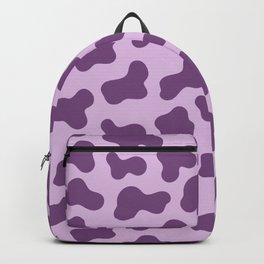 Lavender Cow Print Backpack
