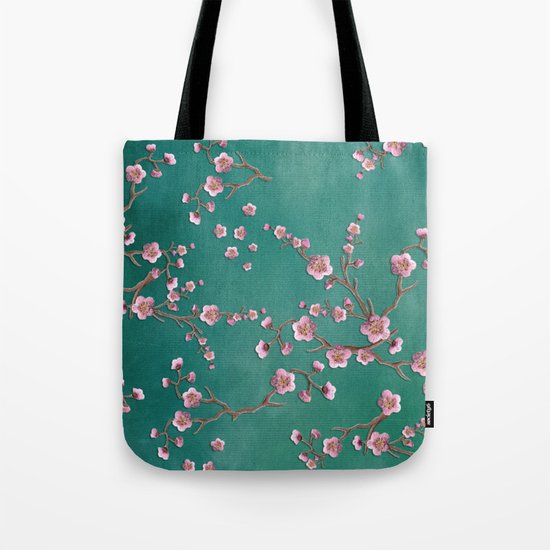 SAKURA LOVE - GREEN Tote Bag