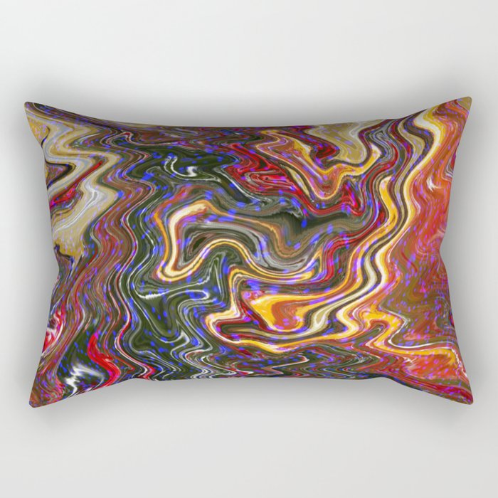 Colourful Smoke Trippy Abstract Psychedelic Artwork Rectangular Pillow