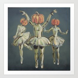 Pumpkin Bunheads Art Print