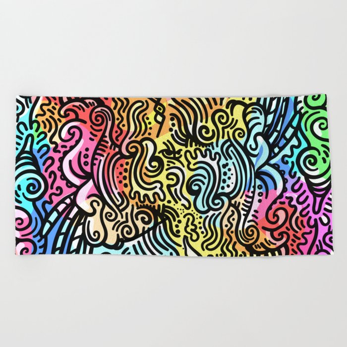 Squiggles and Giggles Beach Towel
