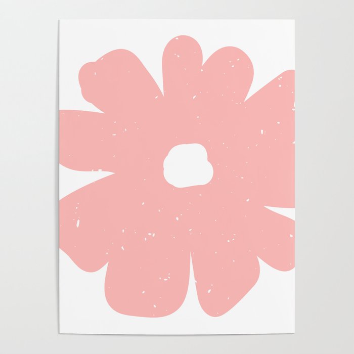 pink mid century modern flower art no.1 Poster by Urban Nomad Society6