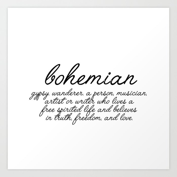 bohemian definition Art Print