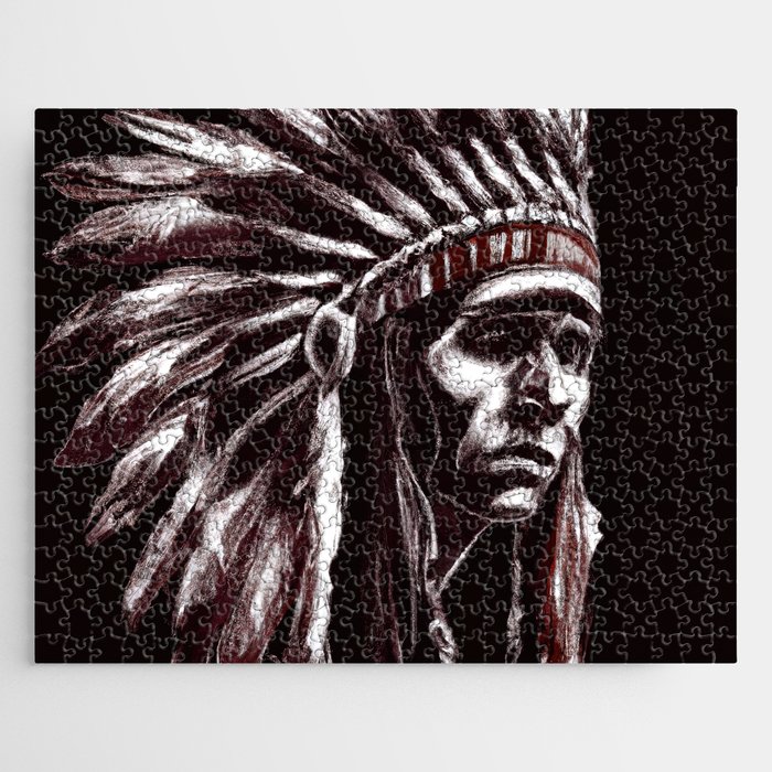 Native American Chief Jigsaw Puzzle