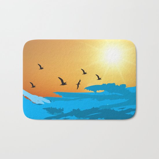 sea wave Bath Mat