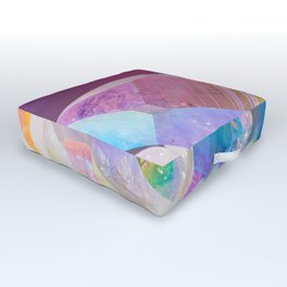 Opal Aura Quartz Crystal 1 Outdoor Floor Cushion