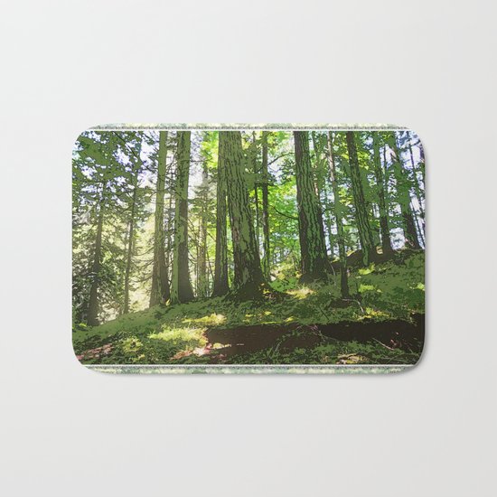 SUNNY SUMMER FOREST Bath Mat