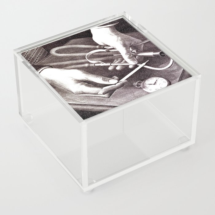 Grant Wood - Family Doctor Acrylic Box