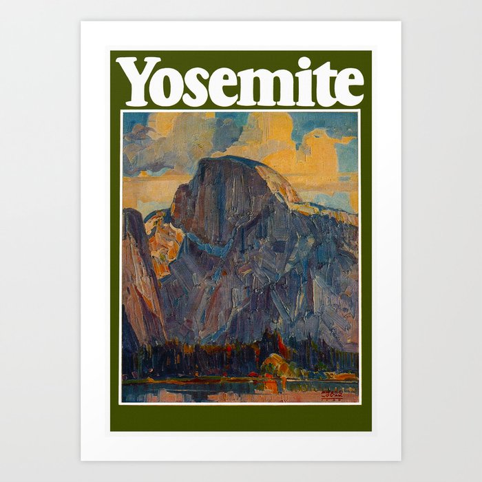 Vintage Yosemite National Park Art Print