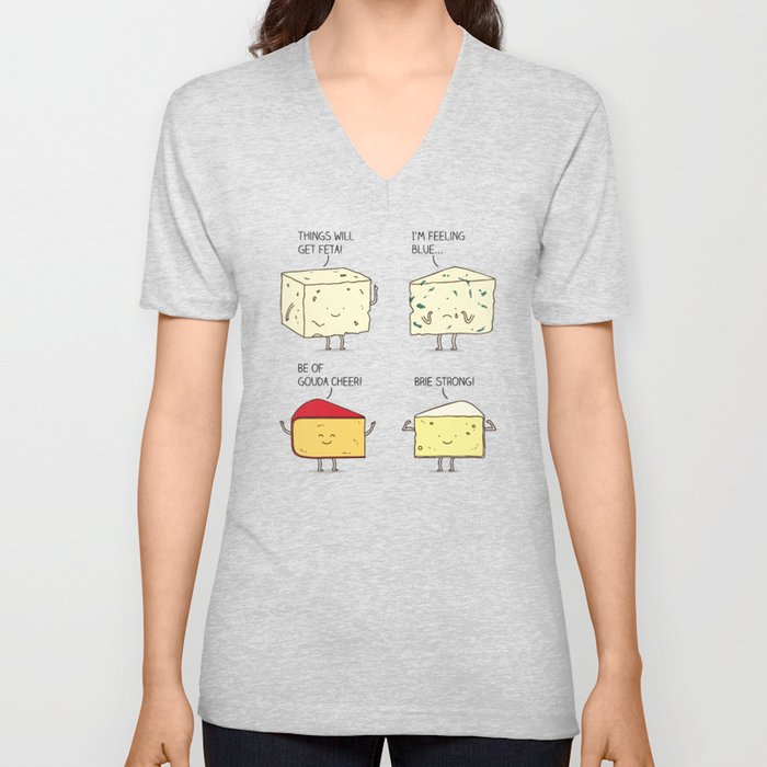 cheesy puns V Neck T Shirt