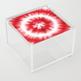 Red White Tie Dye Acrylic Box
