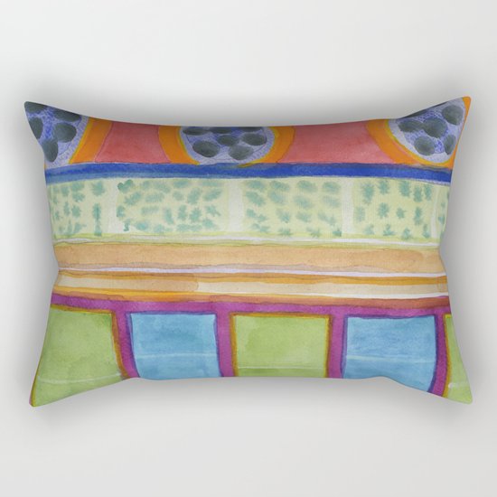 Paw Prints on the Wall Rectangular Pillow