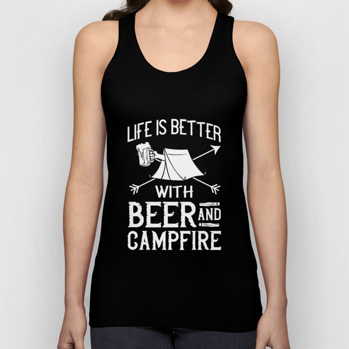 Camping Beer Drinking Beginner Camper Tank Top