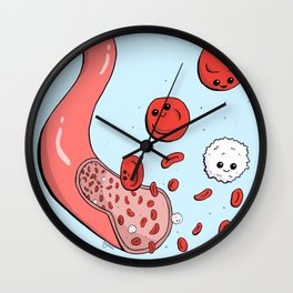 Cute blood cells Wall Clock