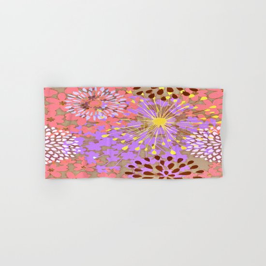 Bright Floral Explosion Abstract Hand & Bath Towel