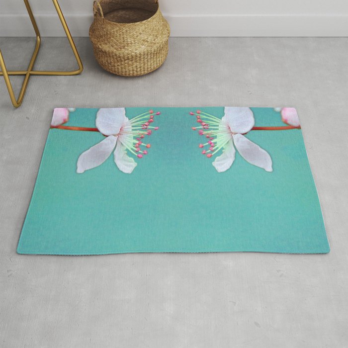 let's talk: turquoise variations Rug
