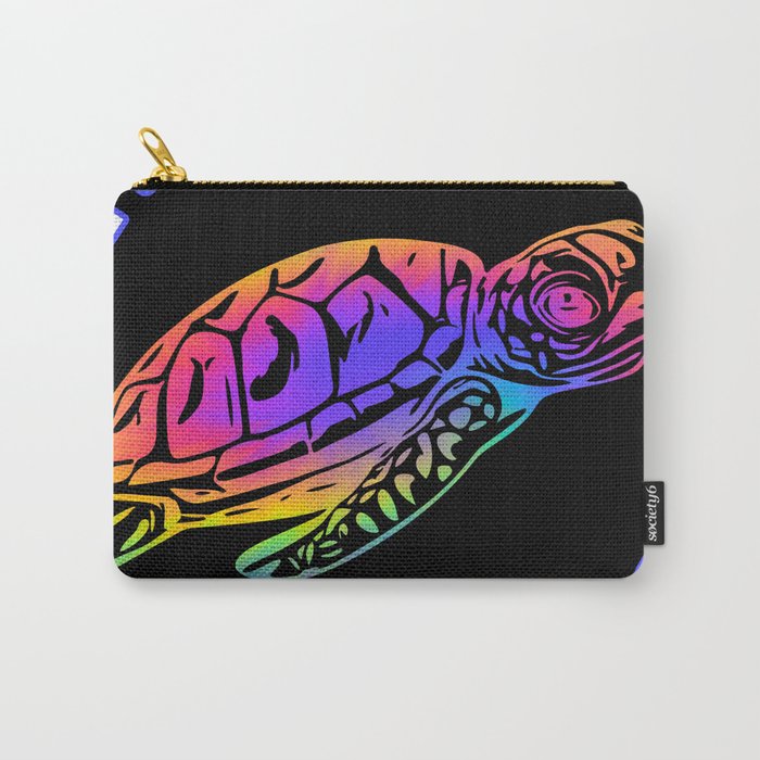 Tie Dye Sea Turtle Save Our Oceans Save Our Future Carry-All Pouch