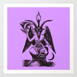  Baphomet on Purple Art Print