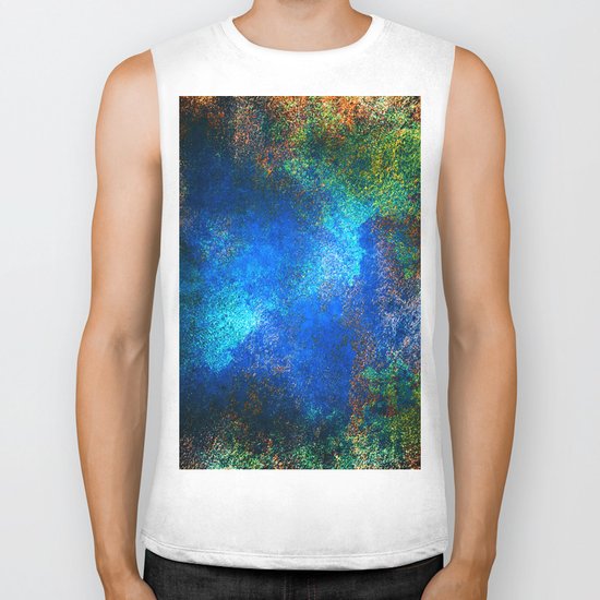 wall texture inside blues Biker Tank