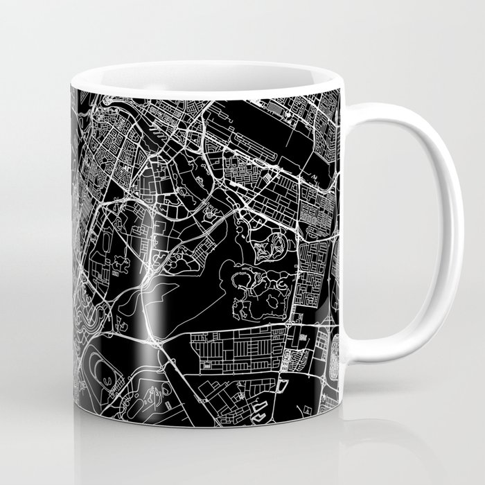 Dubai Black Map Coffee Mug
