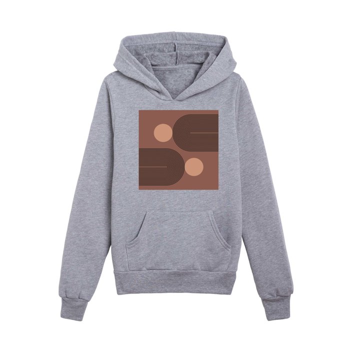 Abstraction_SUNRISE_SUNSET_MOONLIGHT_DOUBLE_CIRCLE_POP_0319S Kids Pullover Hoodie