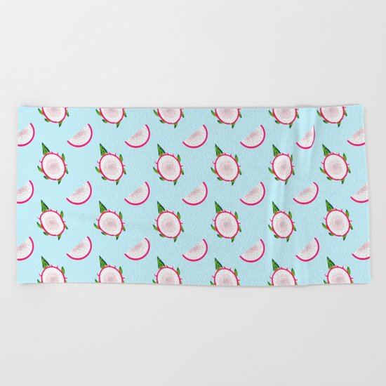 Dragon Fruit Pattern Beach Towel